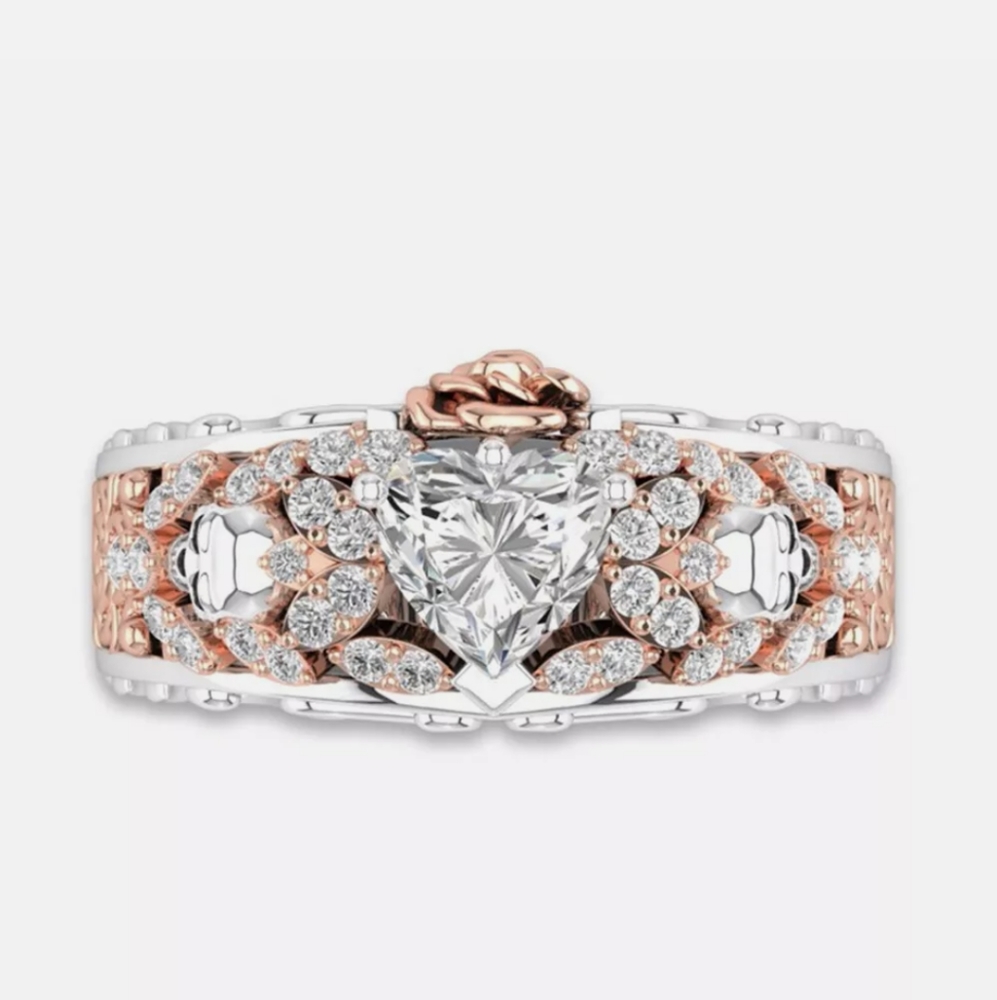 Gorgeous Skull and Rose Ring